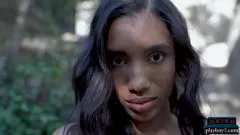 Afspelen Ebony MILF Brookliyn Wren's grote kont en natuurlijke borsten in solo softcore Playboy-video